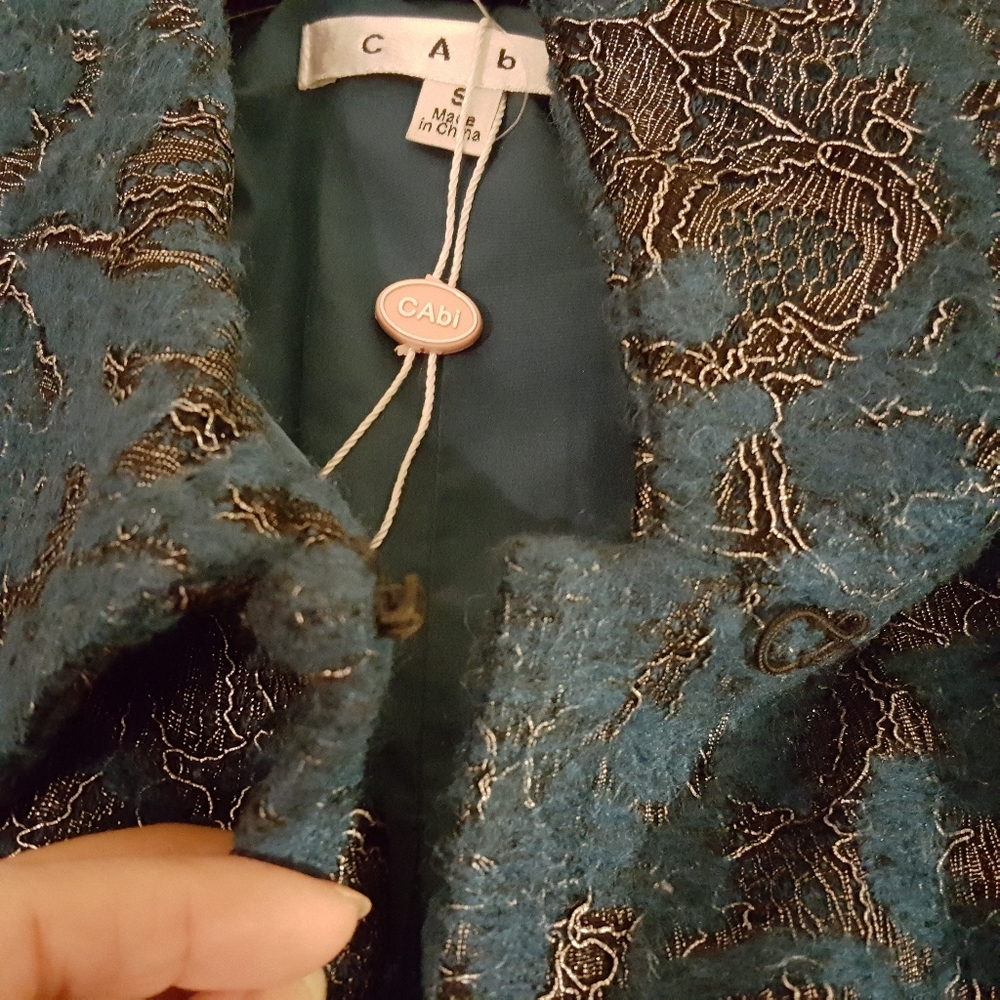Cabi Style Lisboa Topper In Teal/Silver View 6